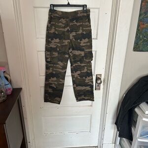 Boys Cargo Pants — Camouflage Green